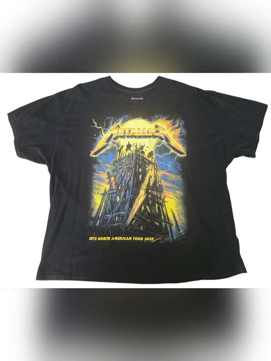 Metallica Other - Metallica M72 North American Tour 2023 Black Graphic Tee Rock Metal